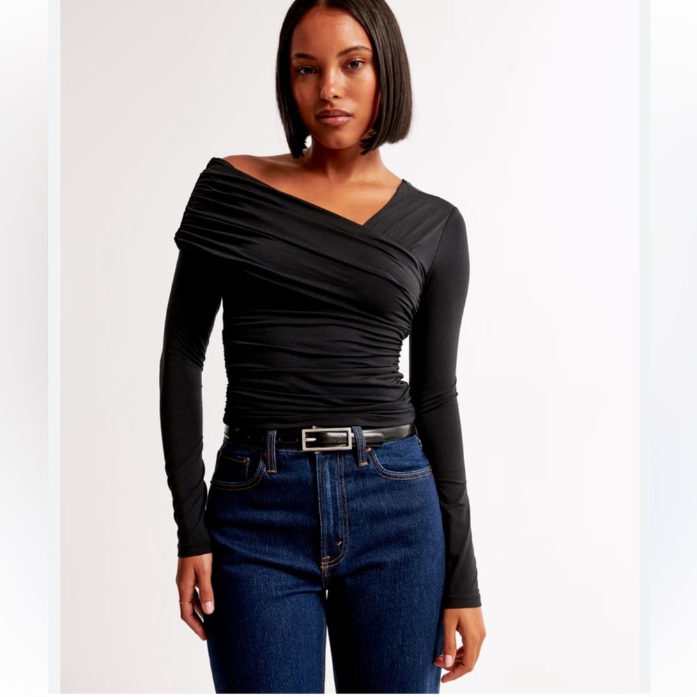 Abercrombie Off-Shoulder Drape Top